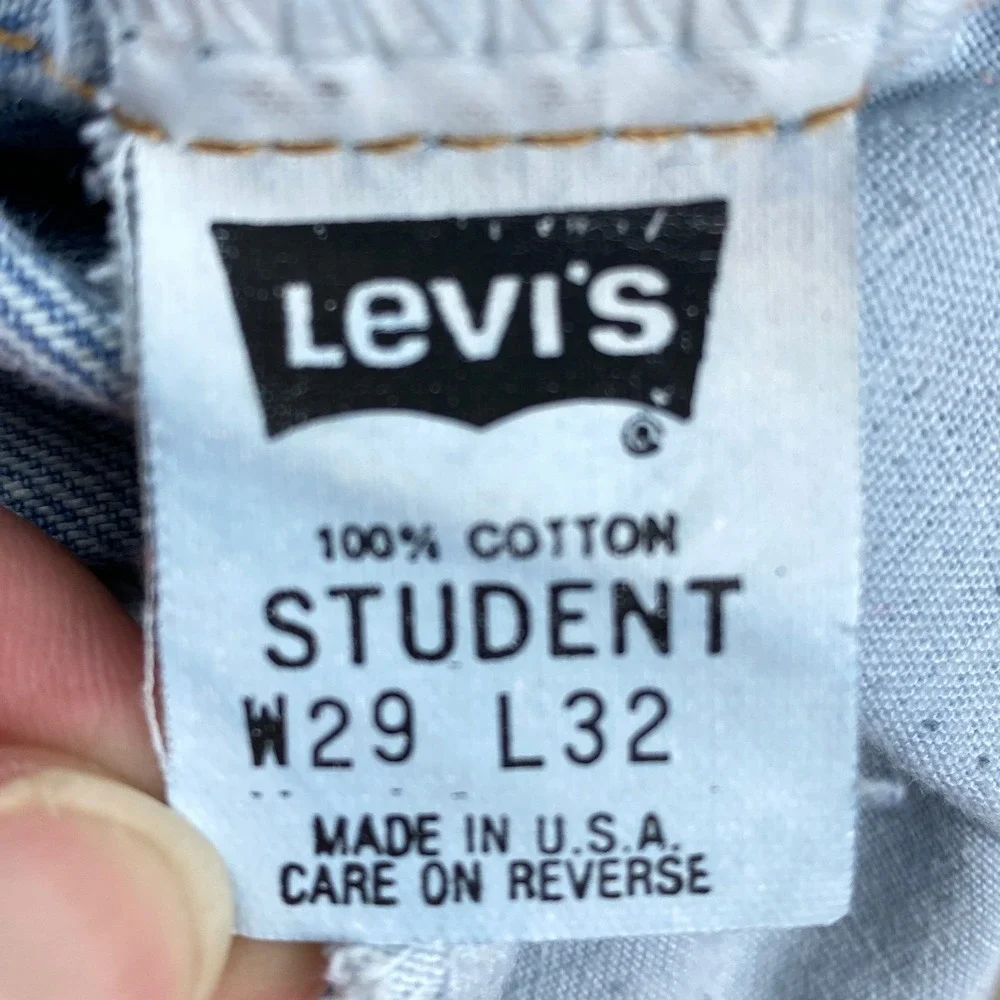 Levis 550 Student Vintage Orange‎ Tab Jeans Made in USA Blue W29 L32 40750-0299
